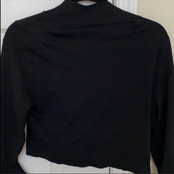 CALVIN KLEIN Cardigan w Fun Bell Sleeves and Gold Detailing - Picture 5 of 6